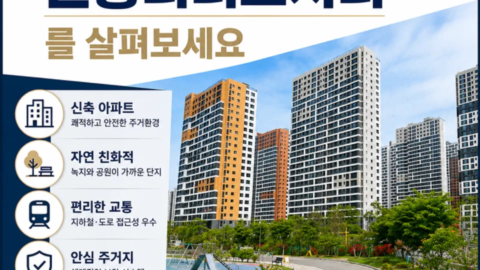 퇴직 후 신축 아파트를 찾는다면, 천동리더스시티를 살펴보세요 블로그 글 썸네일