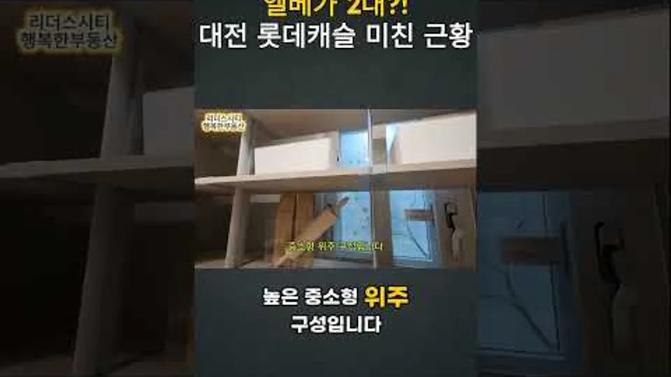 엘베가 2대! 대전 롯데캐슬 미친 근황 YouTube Shorts 썸네일